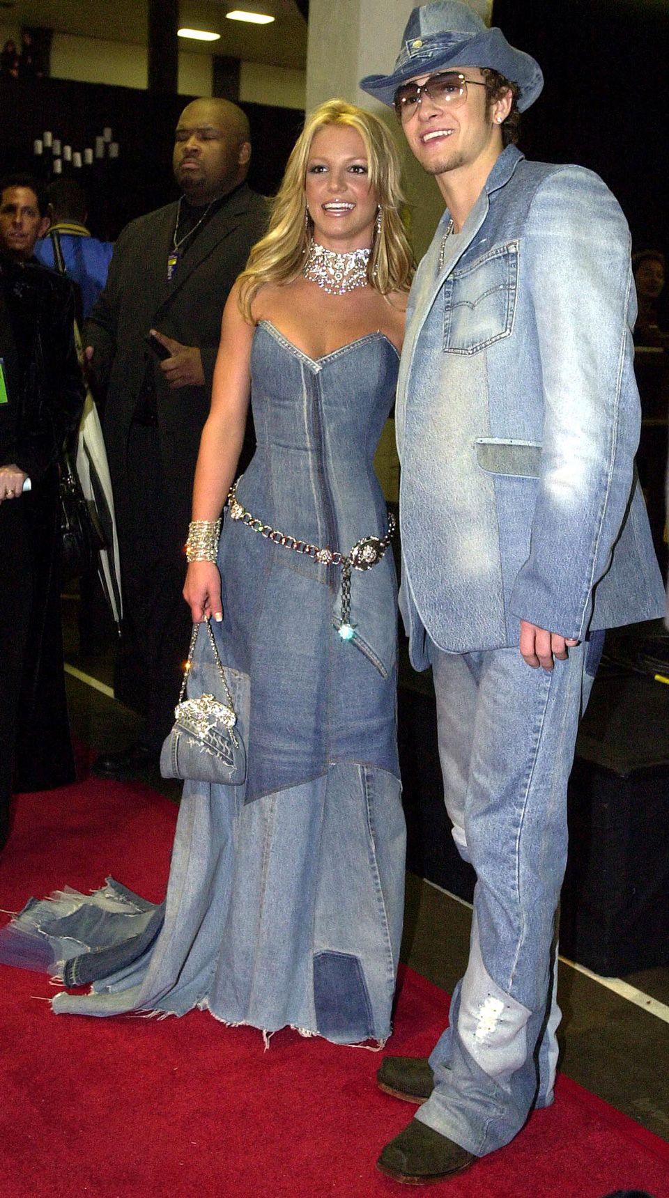 Justin Timberlake and Britney Spears denim 2001 AMA looks 