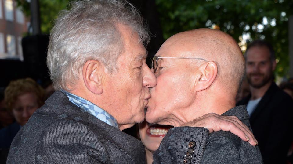  Ian McKellen and Patrick Stewart attend the UK Premiere of "Mr Holmes" at ODEON Kensington on June 10, 